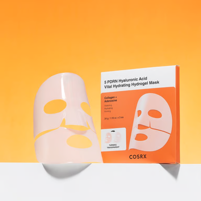 5 PDRN Hyaluronic Acid Vital Hydrating Hydrogel Mask Set - 3 Sheet Masks